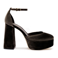 Larroude Ari Pump In Expresso Velvet