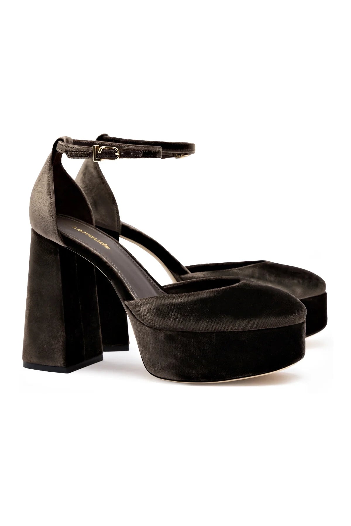 Larroude Ari Pump In Expresso Velvet