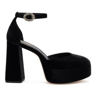 Larroude Ari Pump In Black Velvet
