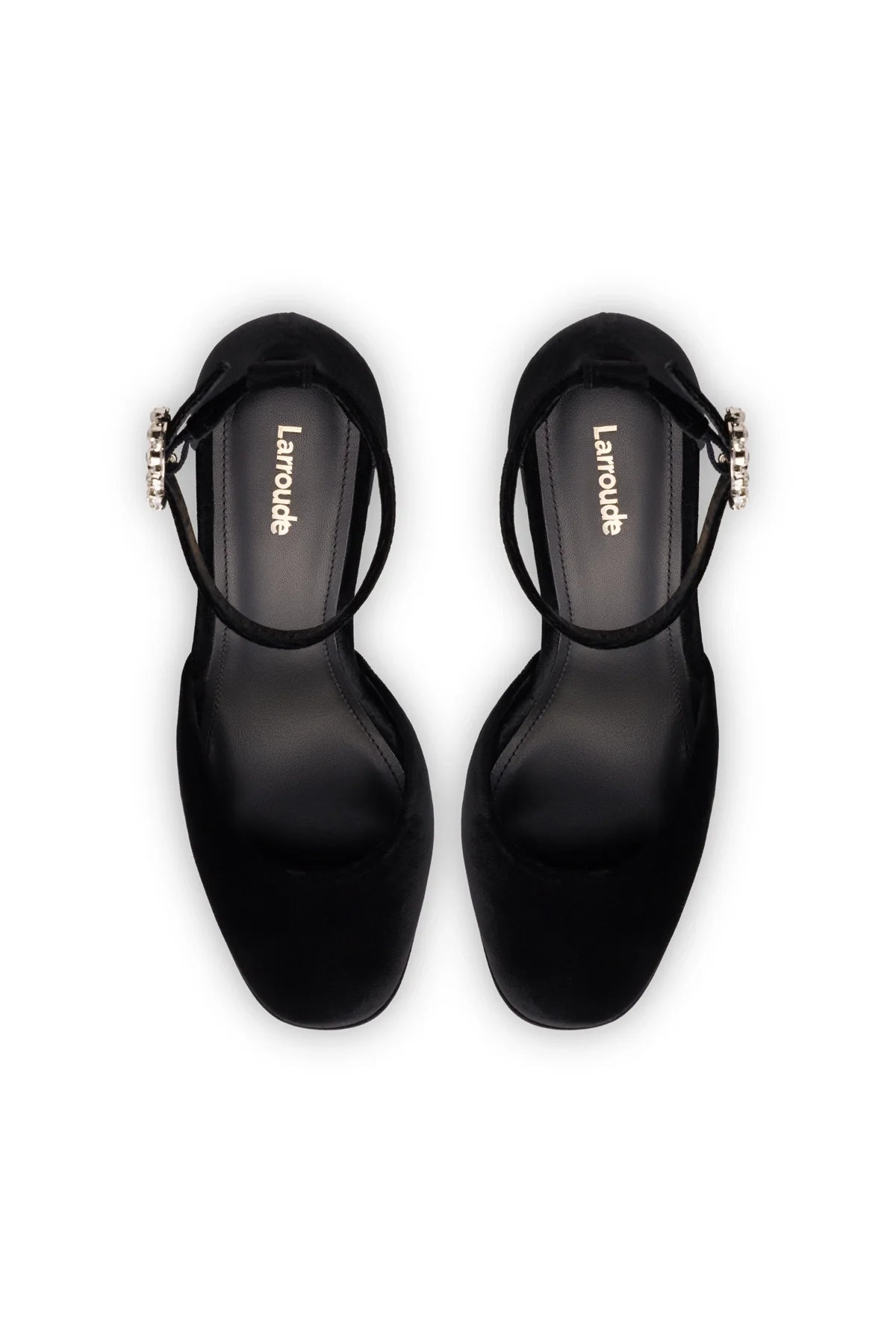 Larroude Ari Pump In Black Velvet