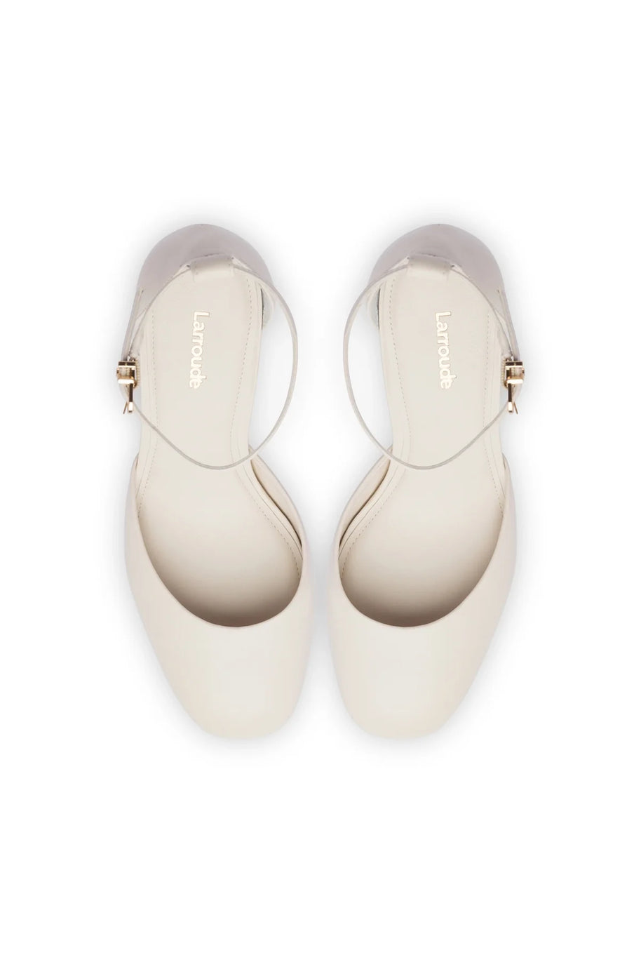 Larroude Ari Pump In Ivory Leather