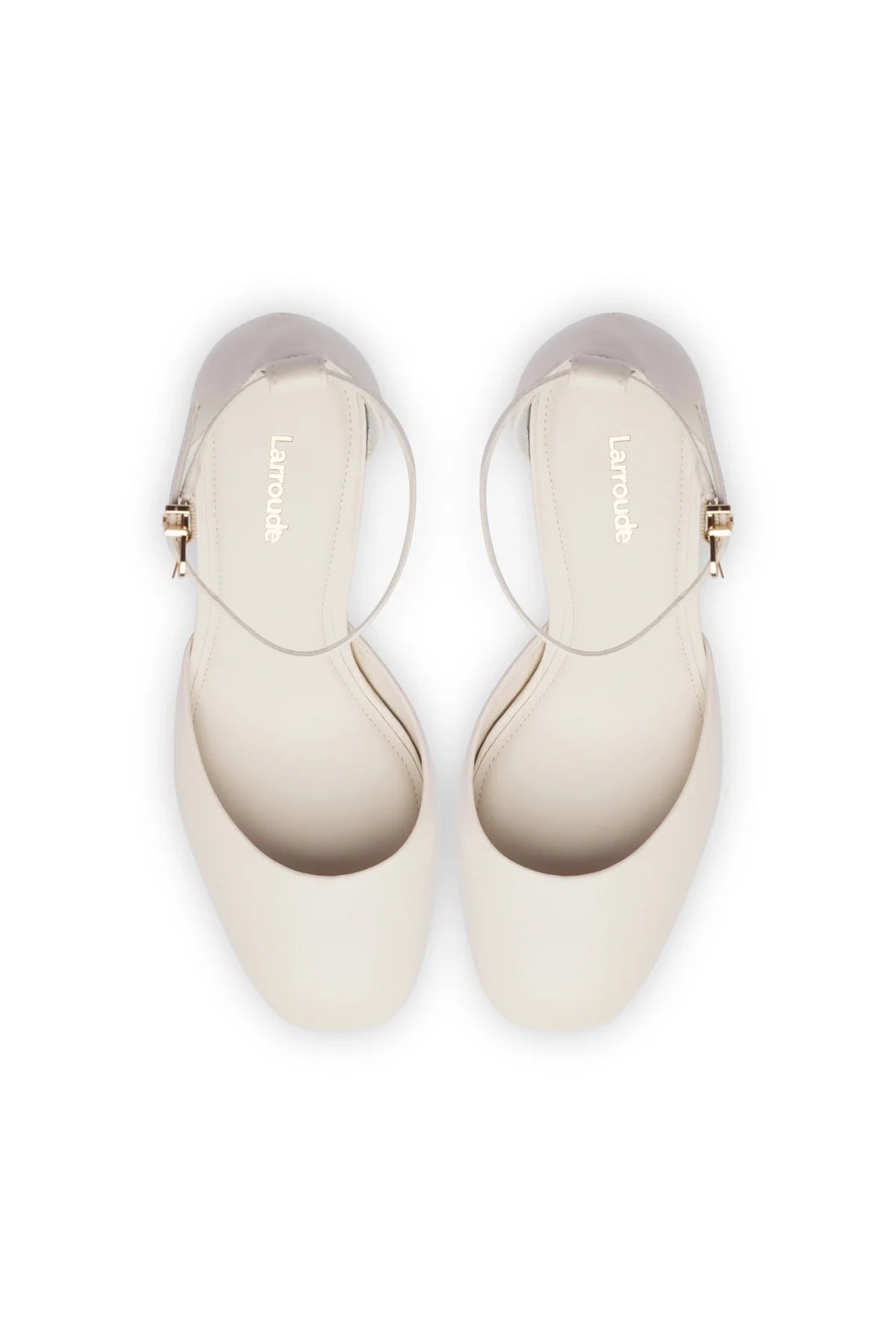 Larroude Ari Pump In Ivory Leather