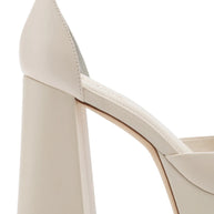 Larroude Ari Pump In Ivory Leather