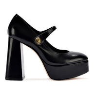 Larroude Emma Pump In Black Leather