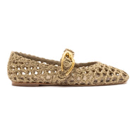 Verona Macrame In Algae Embroidered Raffia