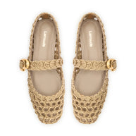 Verona Macrame In Algae Embroidered Raffia
