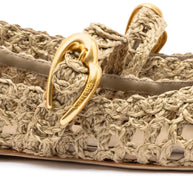 Verona Macrame In Algae Embroidered Raffia
