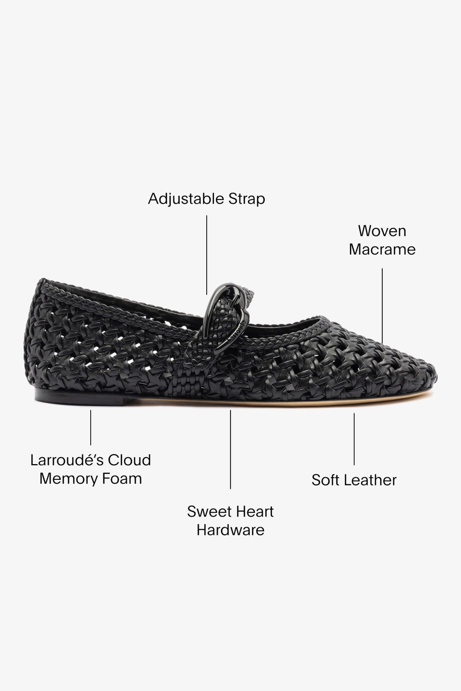 Verona New Macrame In Black Leather
