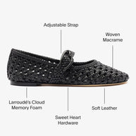 Verona New Macrame In Black Leather