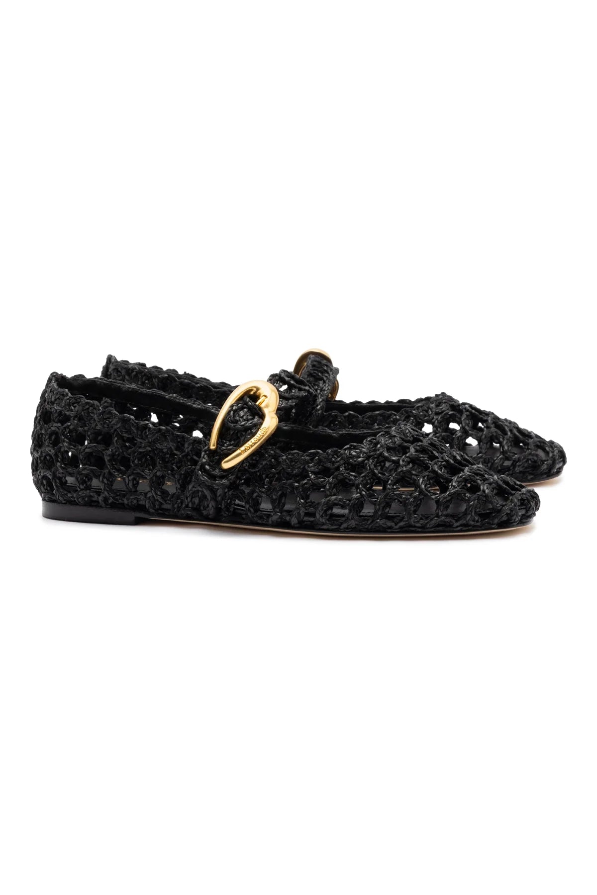 Larroude Verona Macrame In Black Embroidered Raffia