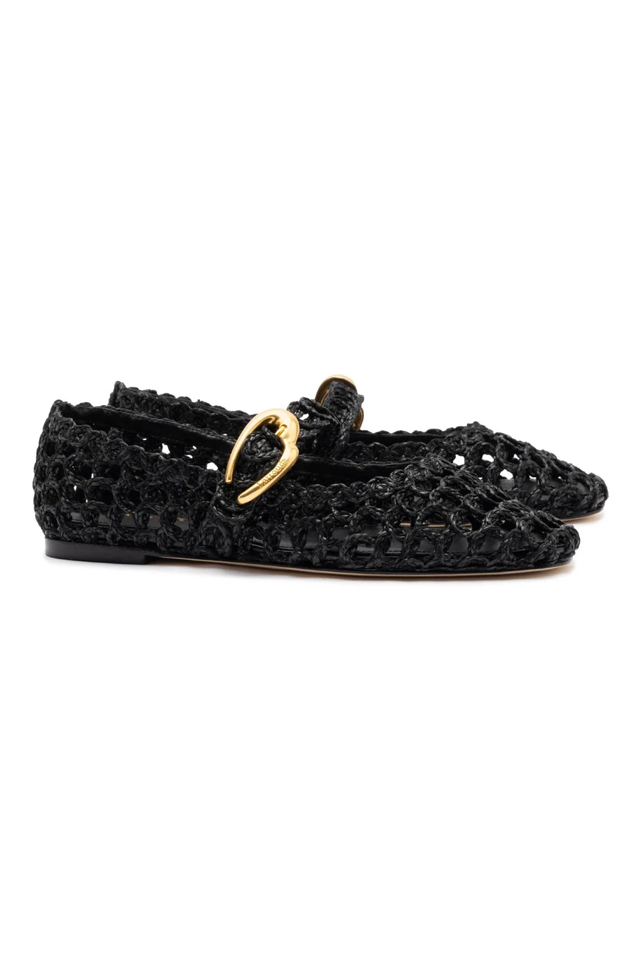 Larroude Verona Macrame In Black Embroidered Raffia