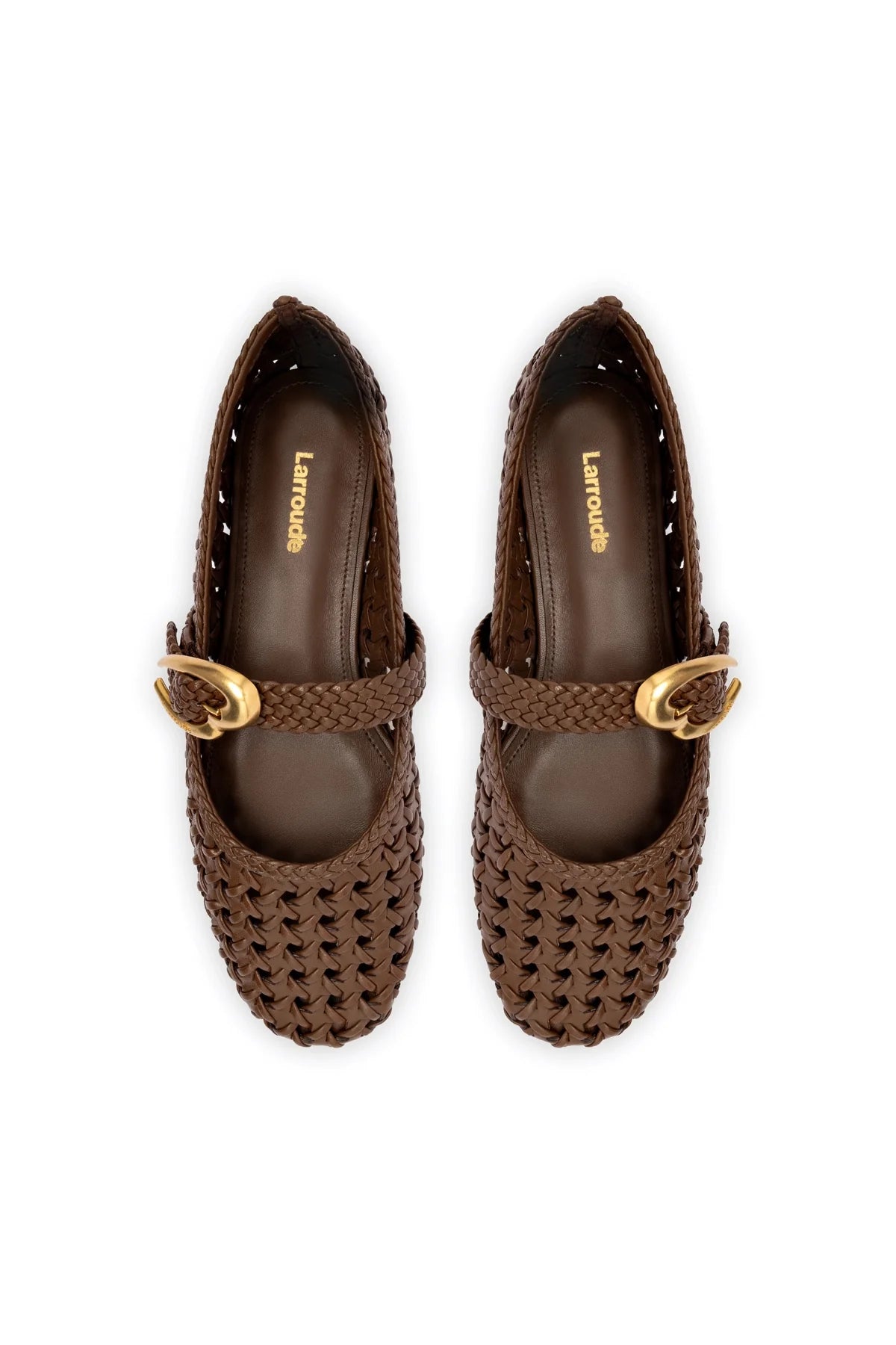 Larroude Verona New Macrame In Burnt Umber Leather