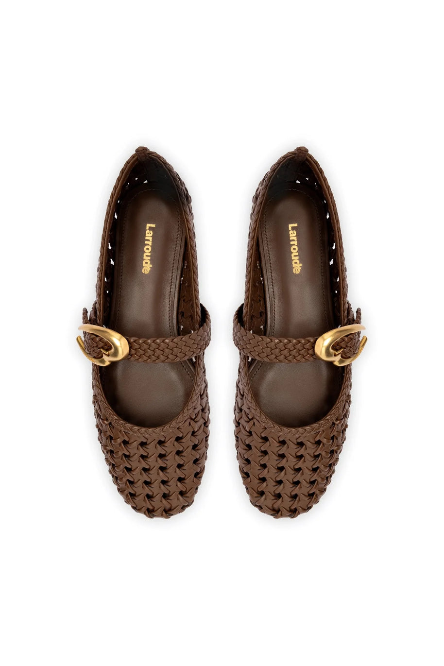 Larroude Verona New Macrame In Burnt Umber Leather