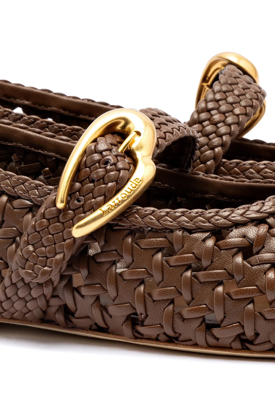 Larroude Verona New Macrame In Burnt Umber Leather