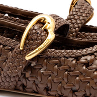 Larroude Verona New Macrame In Burnt Umber Leather