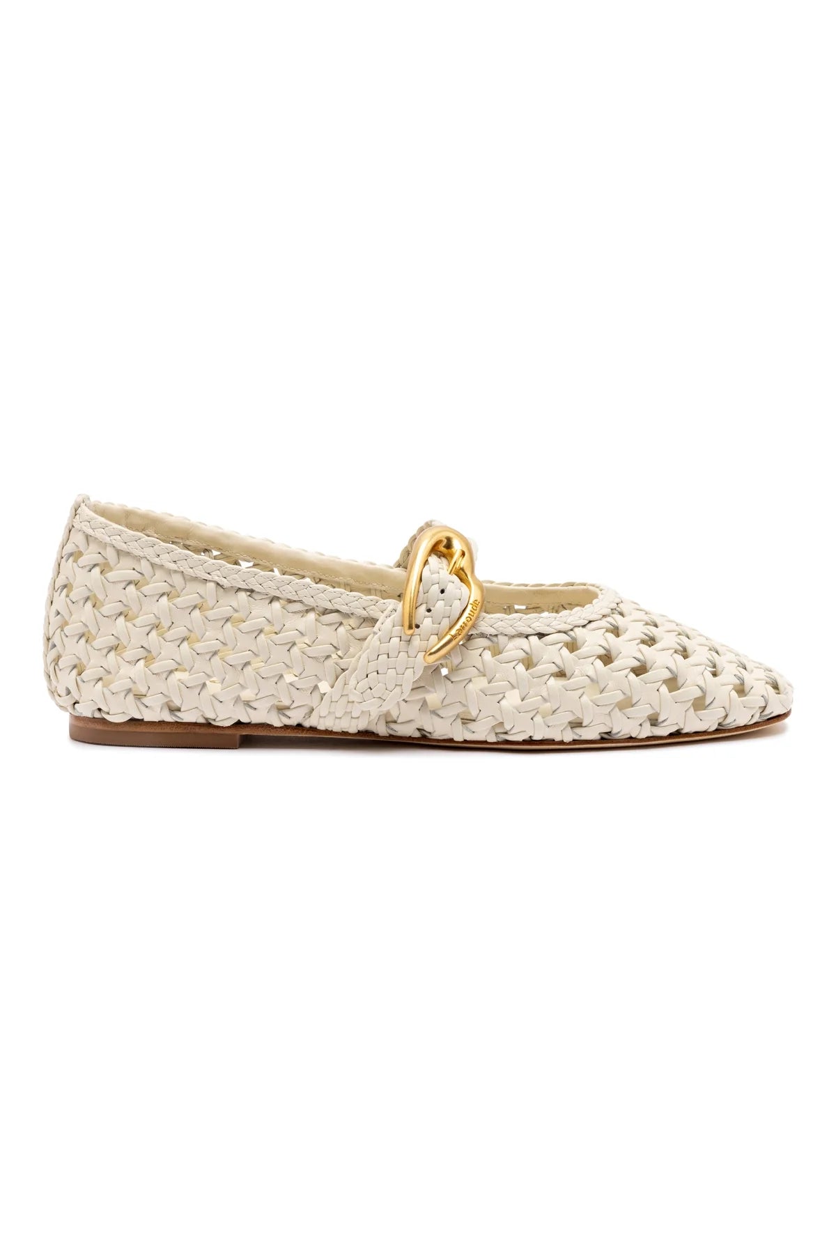 Larroude Verona New Macrame In Ivory Leather