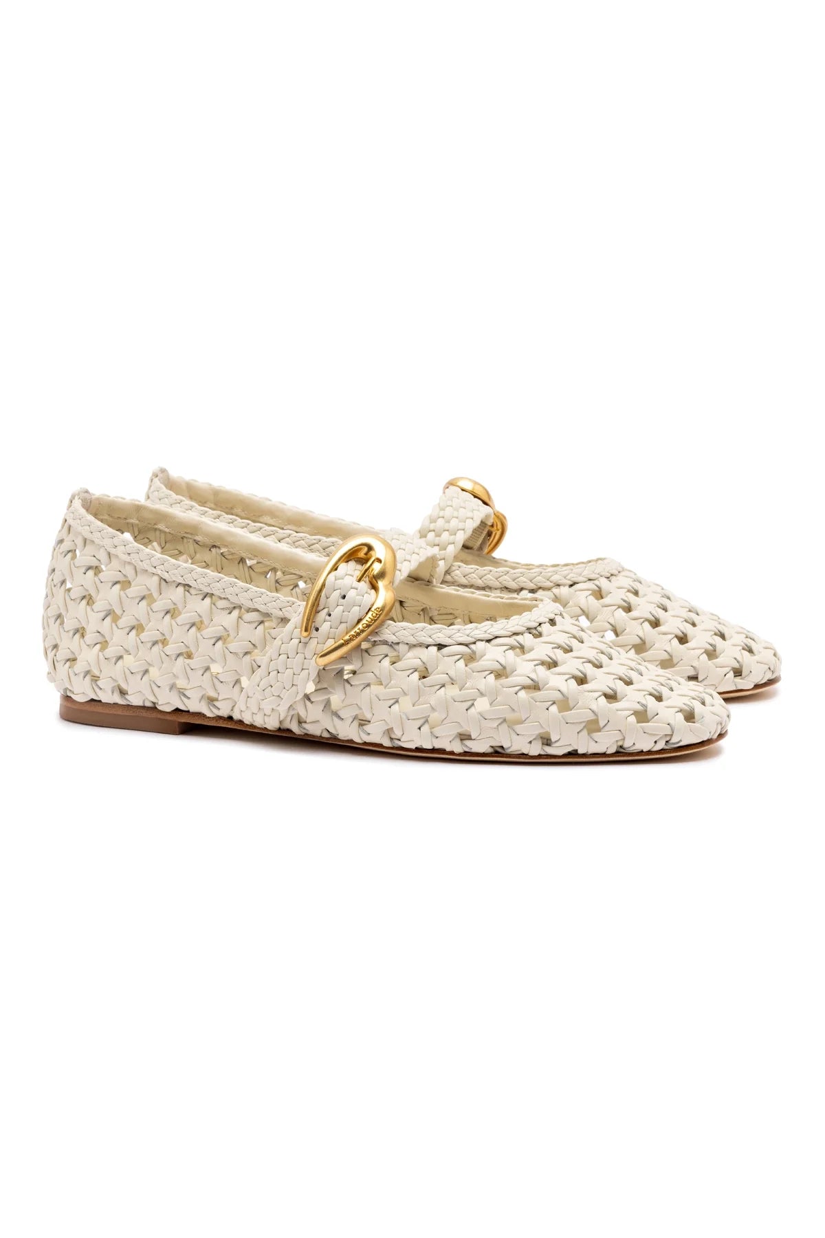 Larroude Verona New Macrame In Ivory Leather