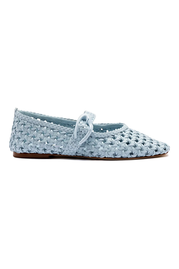 Larroude Verona Macrame Ballet Flat In Maya Leather