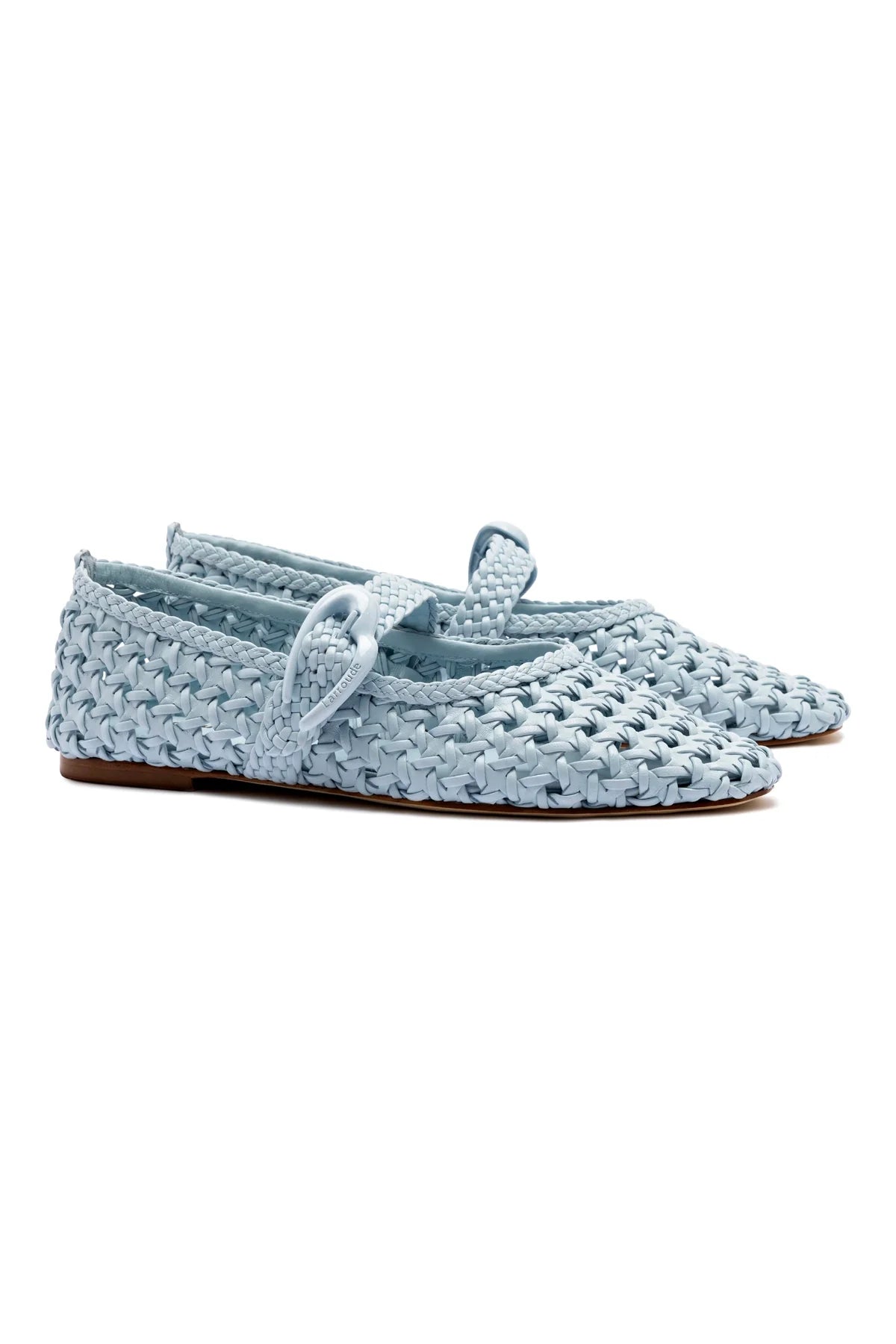 Larroude Verona Macrame Ballet Flat In Maya Leather
