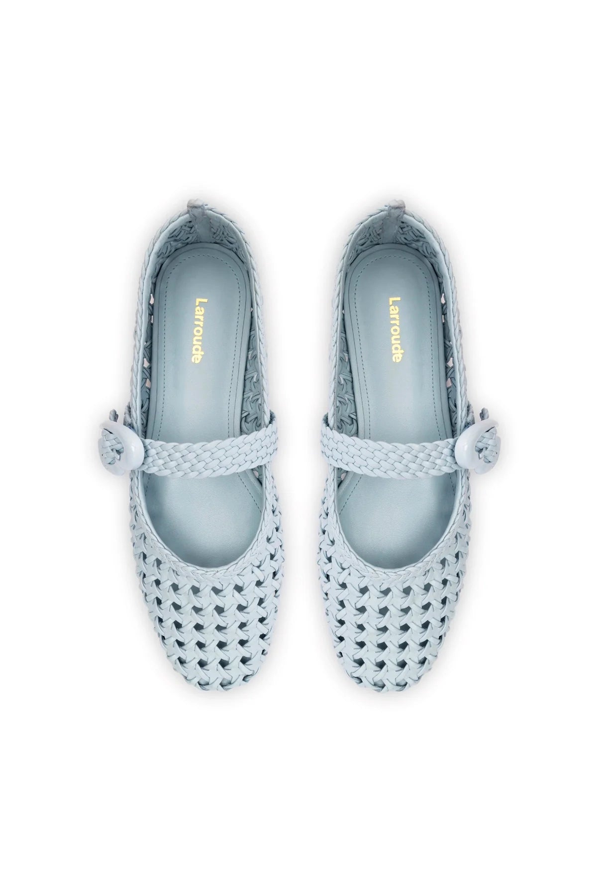 Larroude Verona Macrame Ballet Flat In Maya Leather