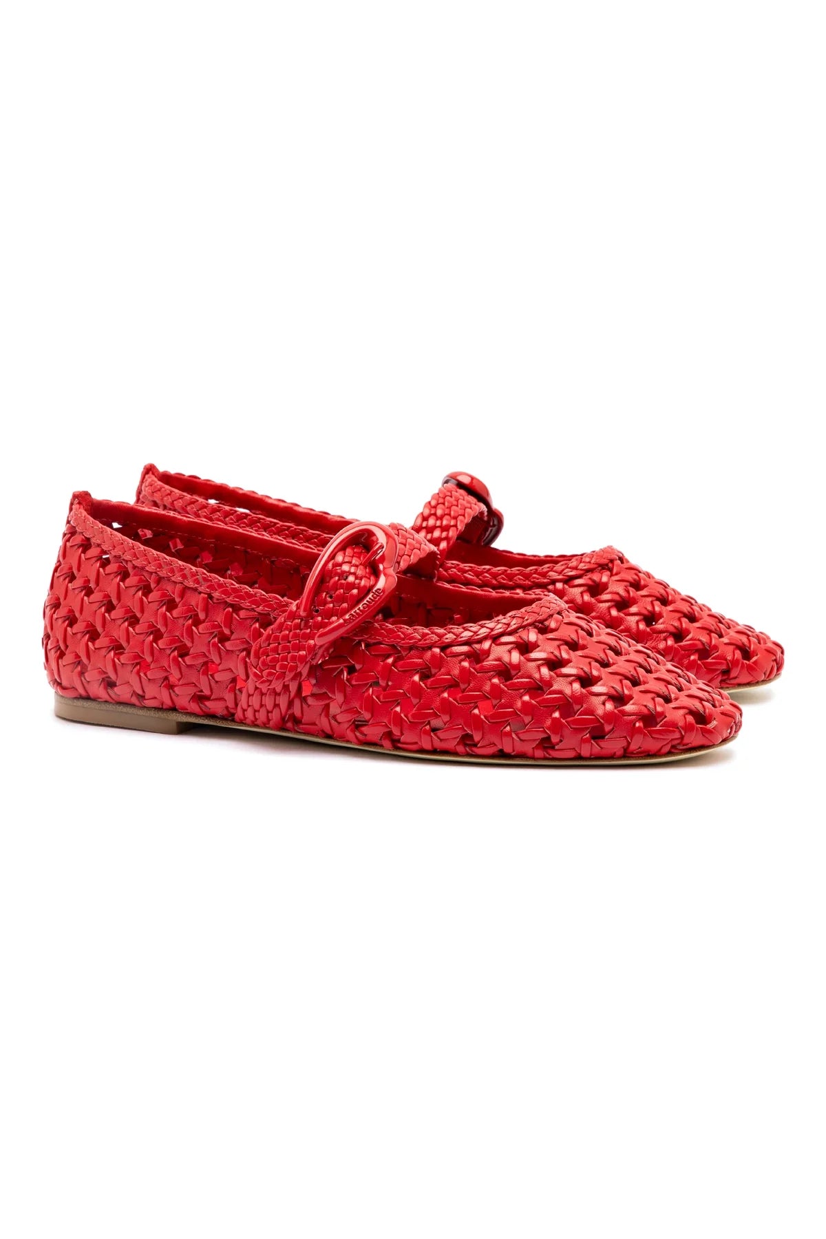 Larroude Verona New Macrame In Scarlet Leather