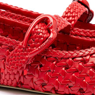 Larroude Verona New Macrame In Scarlet Leather