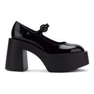 Larroude Olivia Platform Pump In Black Patent Leather