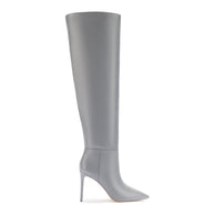 Larroudé x Jennifer Fisher Boot In Cement Grey Leather