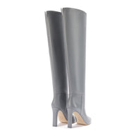 Larroudé x Jennifer Fisher Boot In Cement Grey Leather