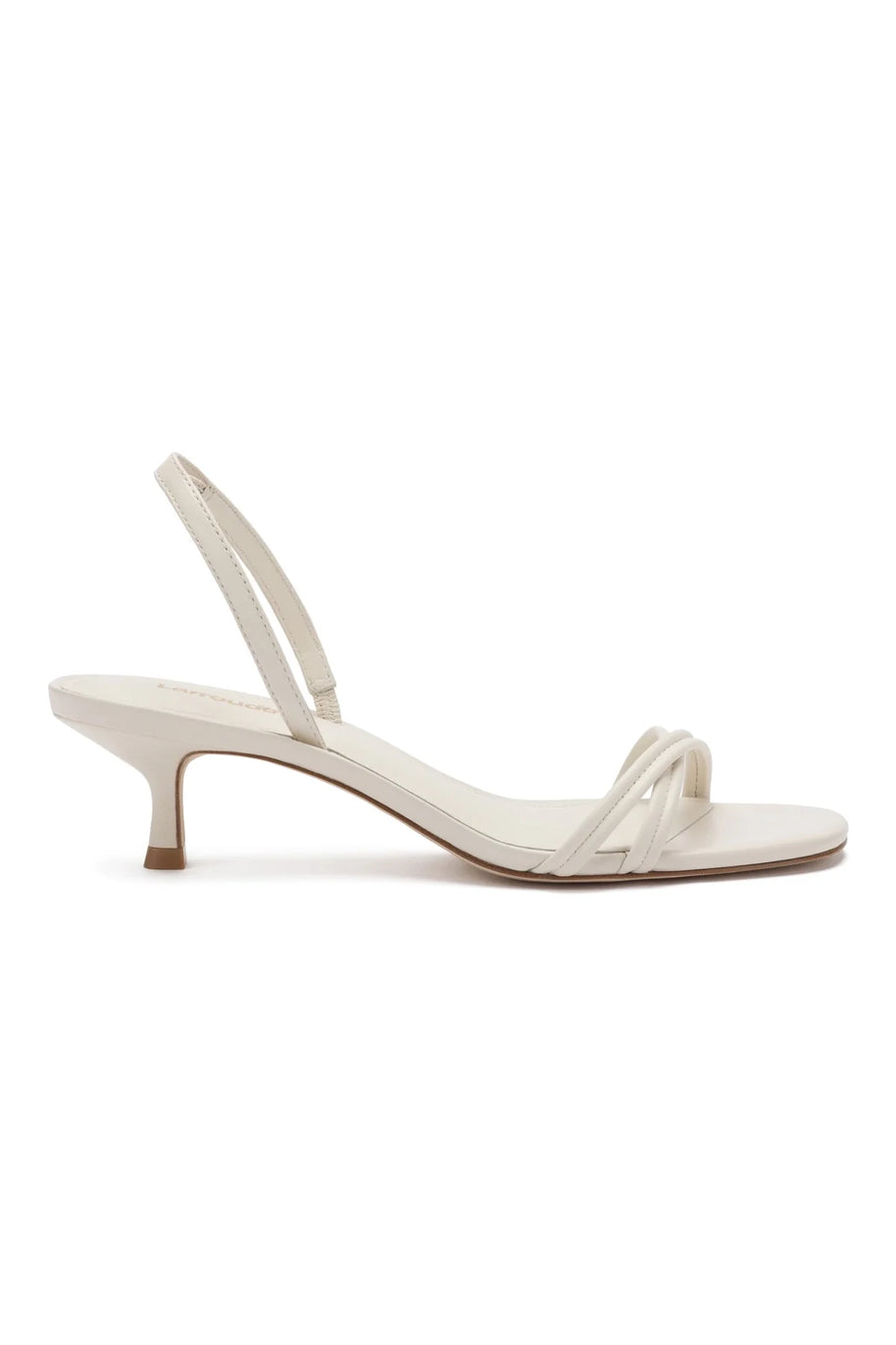 Larroude Mini Annie Sandal In Ivory Leather