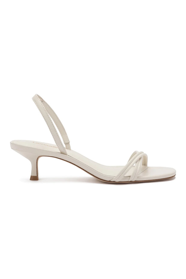 Larroude Mini Annie Sandal In Ivory Leather