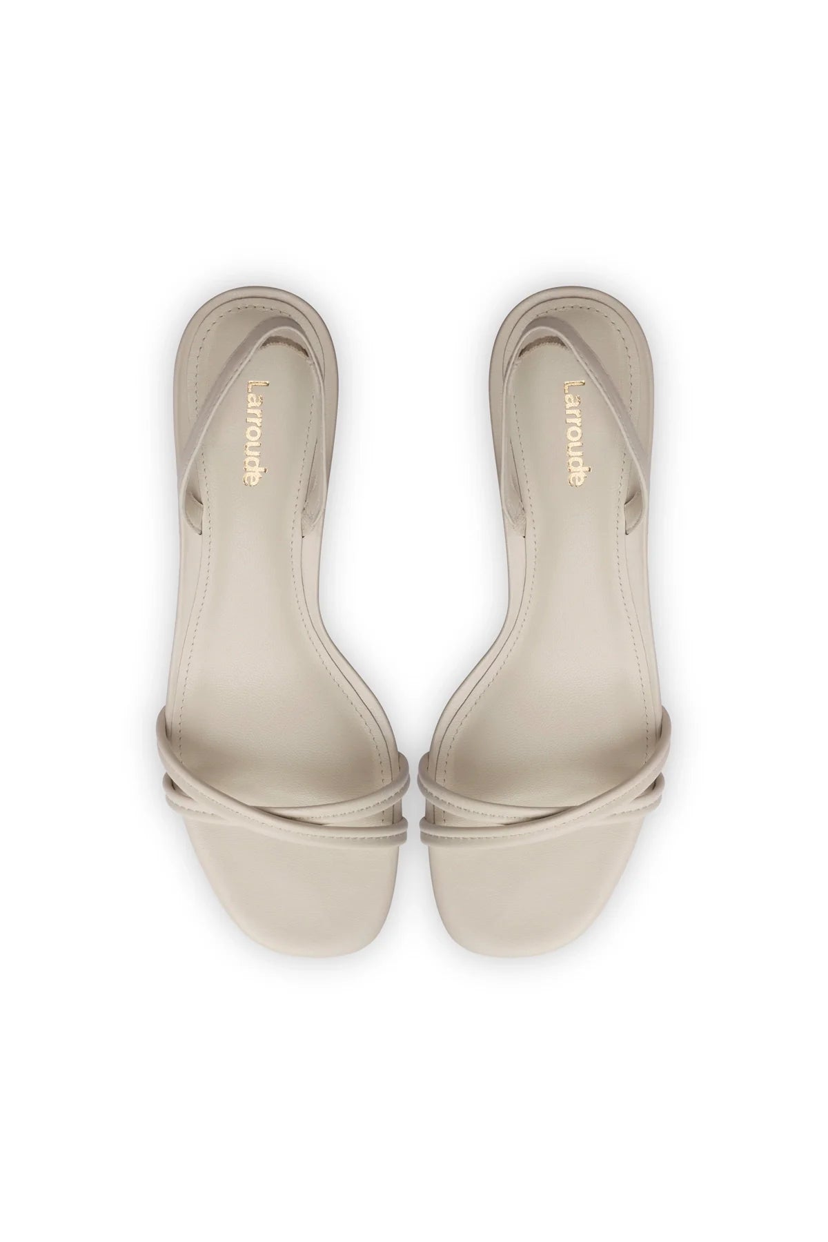 Larroude Mini Annie Sandal In Ivory Leather