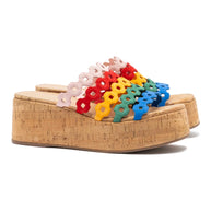 Larroude Charli Mule In Multicolor Leather