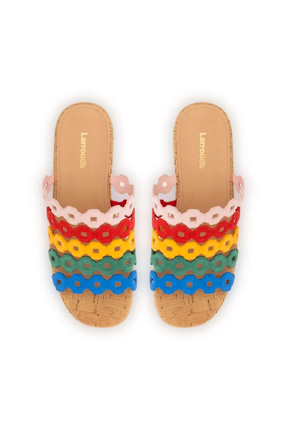 Larroude Charli Mule In Multicolor Leather