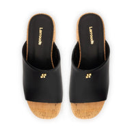Larroude Charli Mule In Black Patent Leather