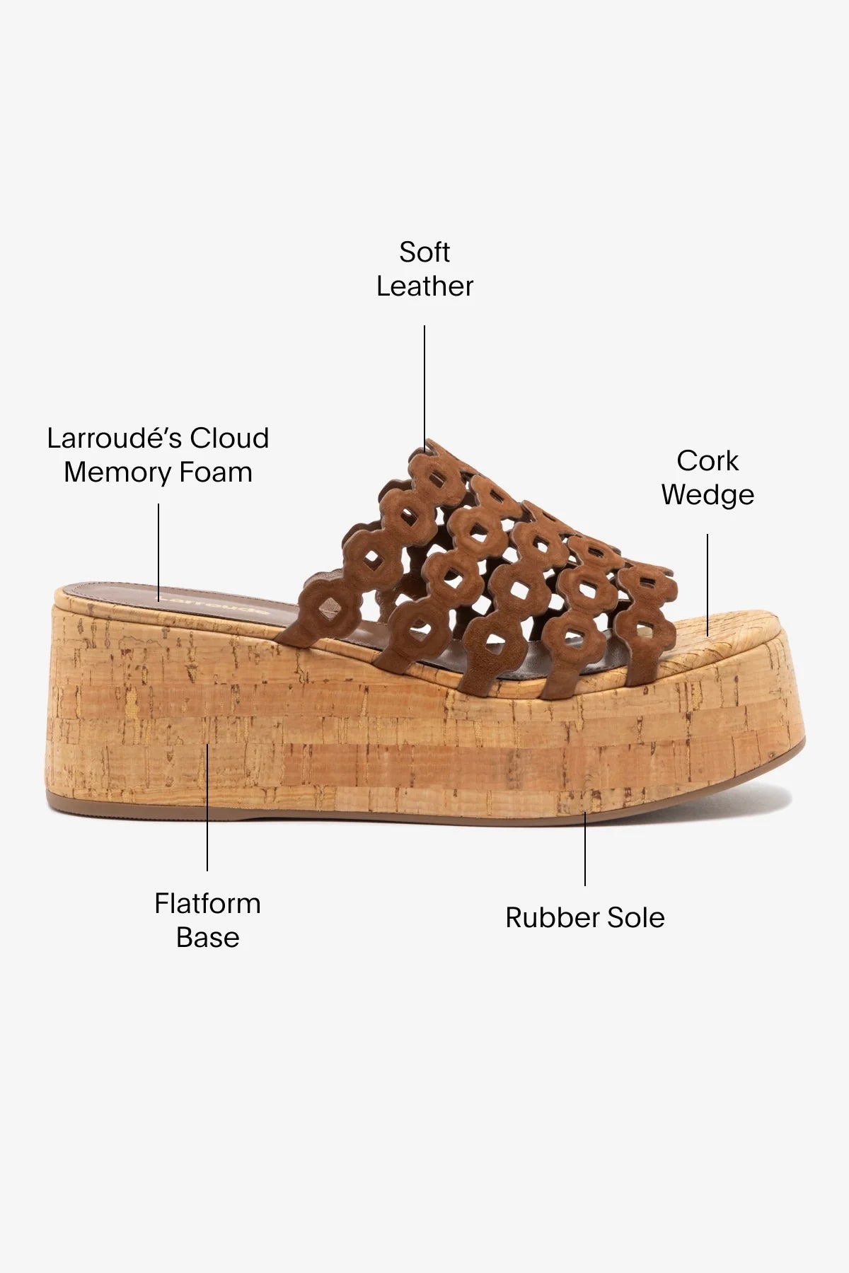 Larroude Charli Mule In Burnt Umber Suede