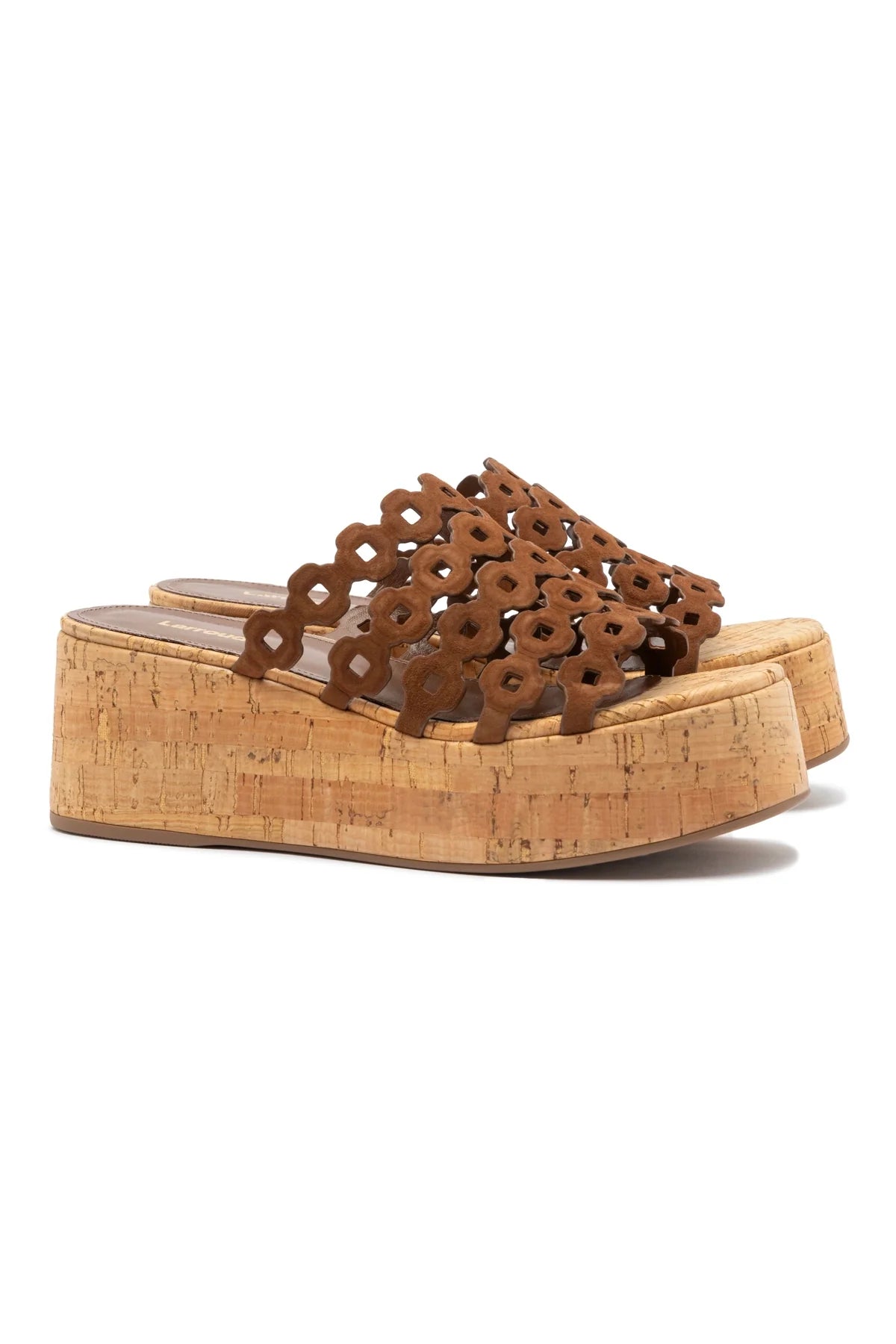 Larroude Charli Mule In Burnt Umber Suede