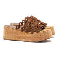 Larroude Charli Mule In Burnt Umber Suede