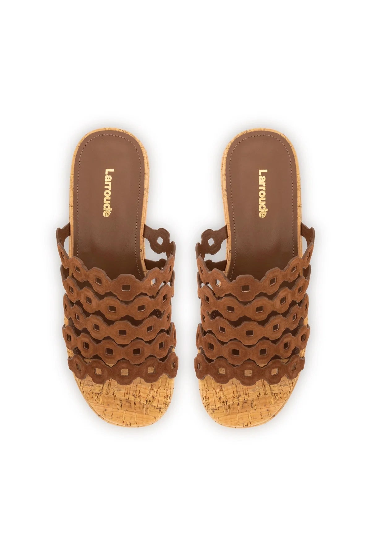 Larroude Charli Mule In Burnt Umber Suede