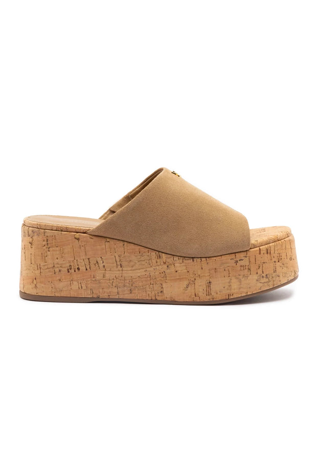 Larroude Charli Mule In Peanut Suede