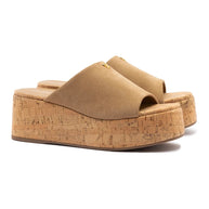 Larroude Charli Mule In Peanut Suede