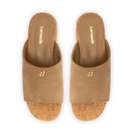 Larroude Charli Mule In Peanut Suede