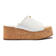 Larroude Charli Mule In White Patent Leather
