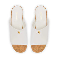 Larroude Charli Mule In White Patent Leather