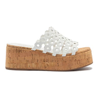 Larroude Charli Mule In White Leather