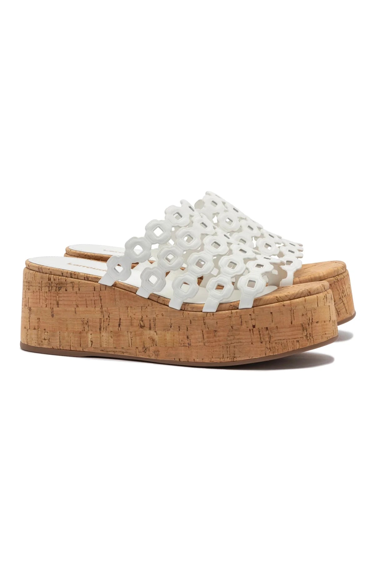 Larroude Charli Mule In White Leather