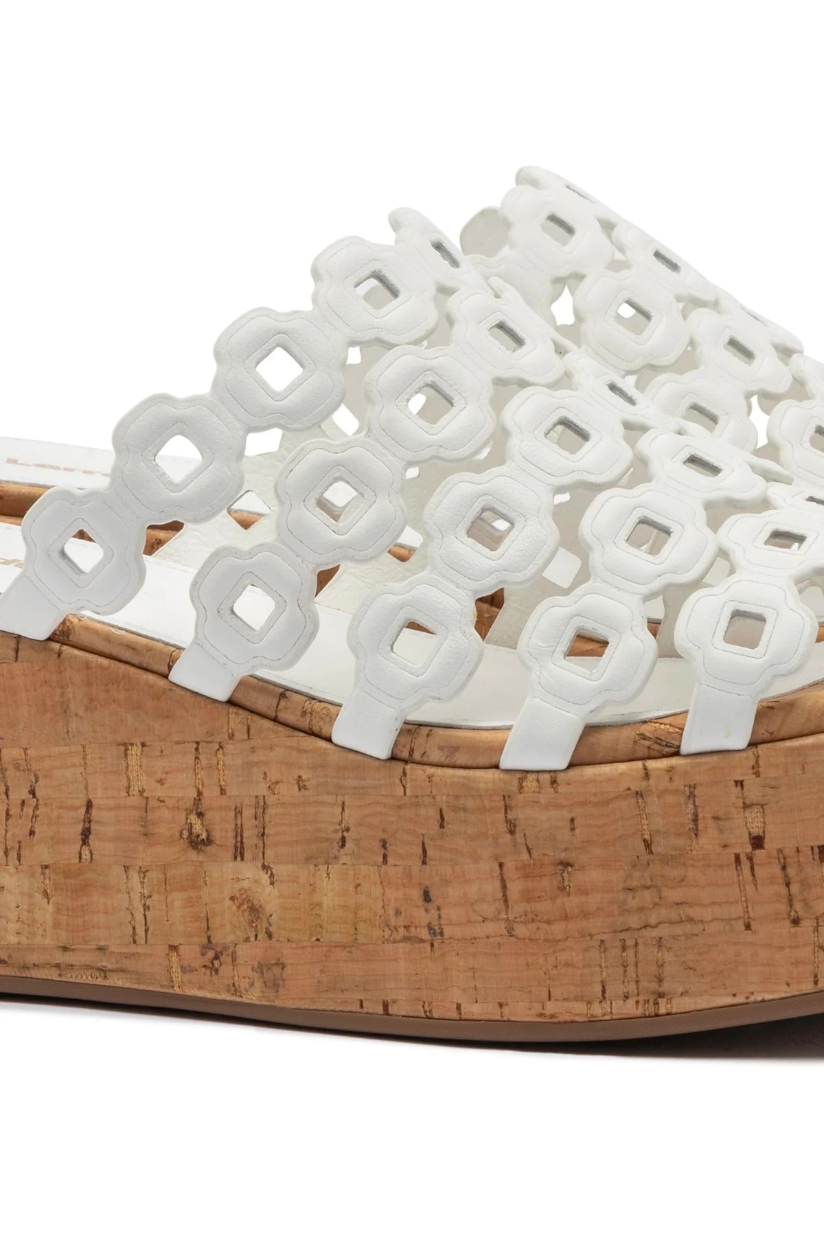 Larroude Charli Mule In White Leather