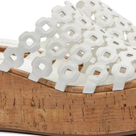 Larroude Charli Mule In White Leather
