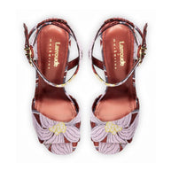 Larroudé X Markarian Wedge In Red Floral Dutel