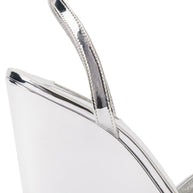 Larroude Yves Wedge In Silver Specchio